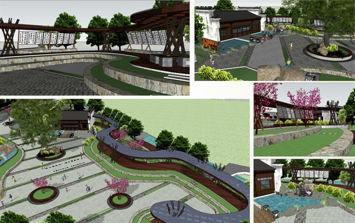 新中式广场景观设计(3)