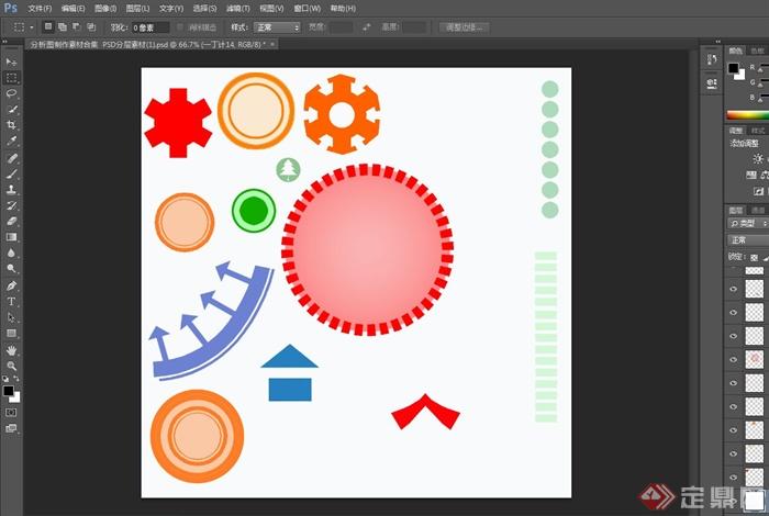 分析图制作素材合集 psd分层素材