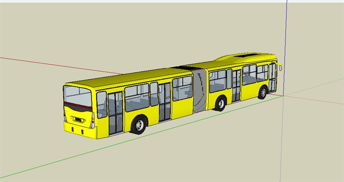 双节公交车设计su模型