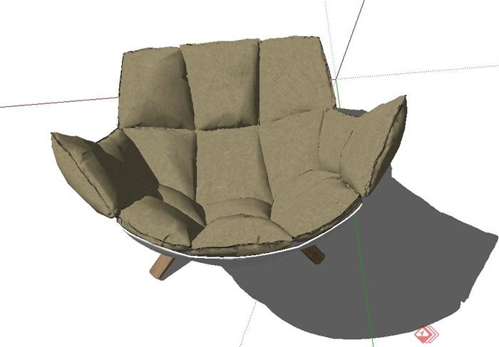 室内简易懒人沙发设计su模型