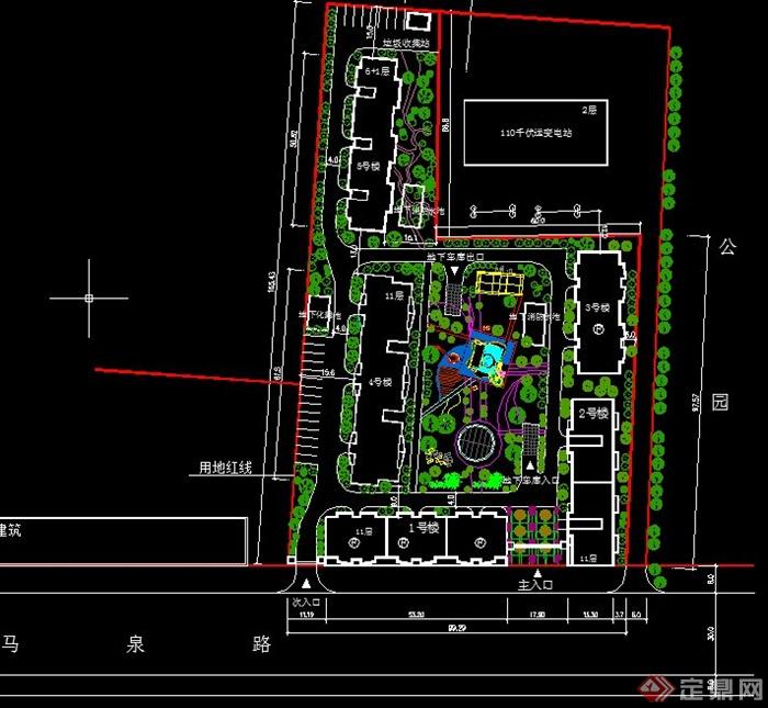 某住宅小区规划设计cad平面图[原创]