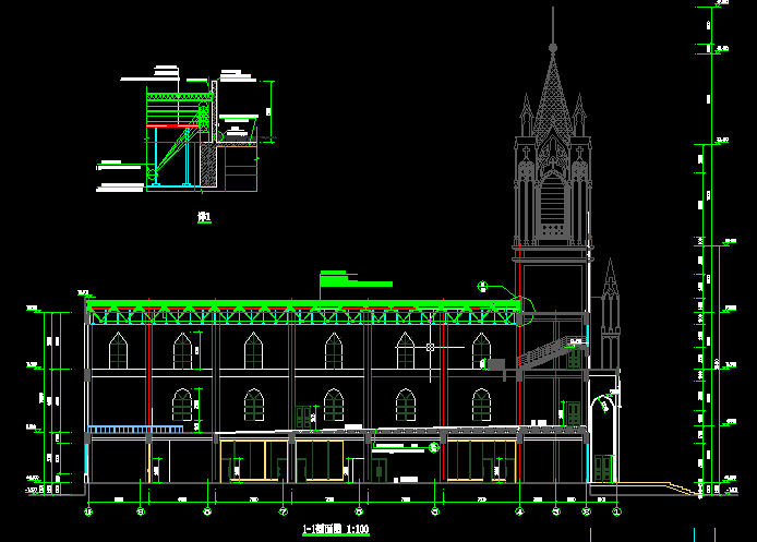 基督教教堂建筑结构图施工图设计[原创]图片