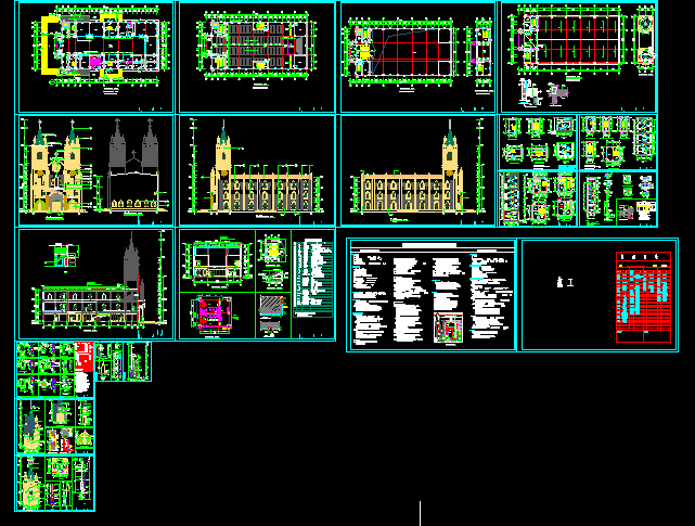 基督教教堂建筑结构图施工图设计[原创]