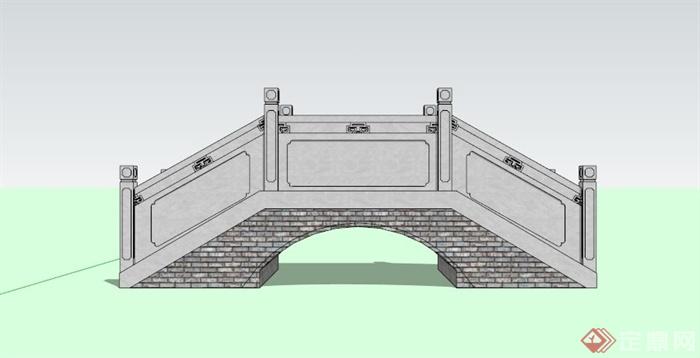 拱形石桥景观桥设计模型素材[原创]