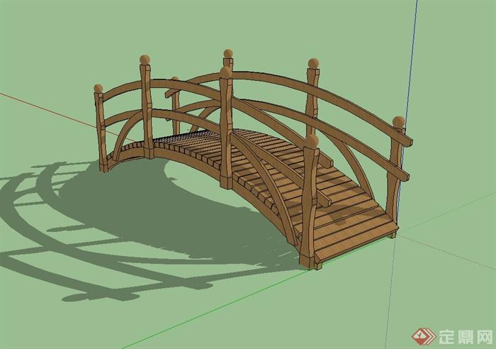 某庭院景观园桥设计su模型[原创]