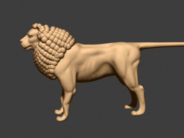 某现代狮子雕塑设计3d模型原创