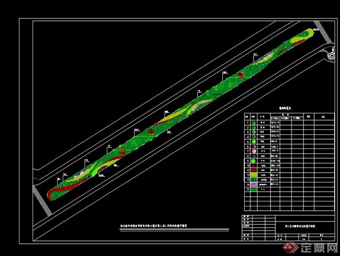 某大道中央绿化带设计cad方案[原创]