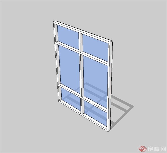 某现代风格玻璃窗户设计su模型[原创]