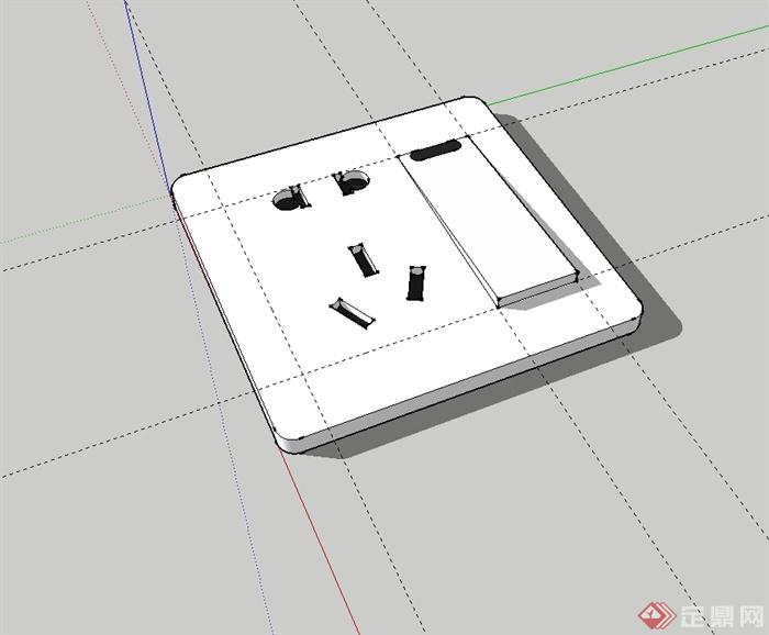 室内开关插座设计su模型