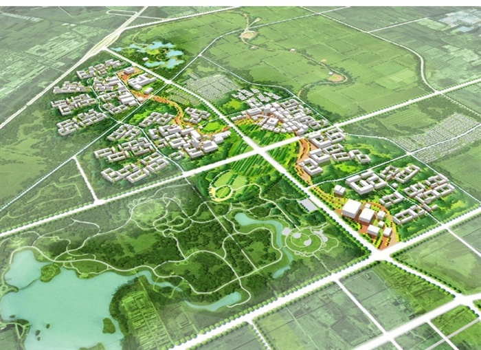 某现代风格通州台湖区域战略规划城市设计方案