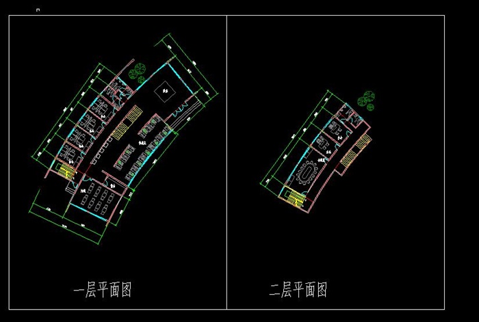 现代公园管理处见设计单体模型(附cad平面图)[原创]