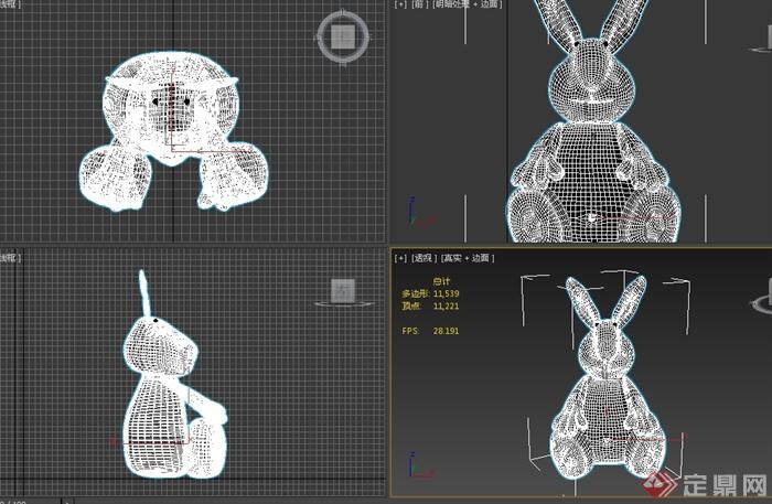 某兔子小品素材设计3d模型[原创]