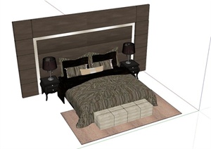 古典欧式卧室家具设计SU(草图大师)模型