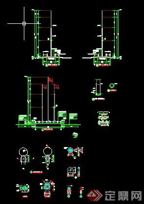 园林景观升旗台设计施工图(2)