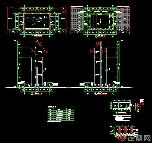 园林景观升旗台设计施工图(1)