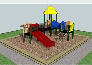 儿童娱乐沙坑及游乐设施SU(草图大师)模型