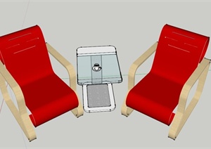庭院室内休闲椅设计SU(草图大师)模型