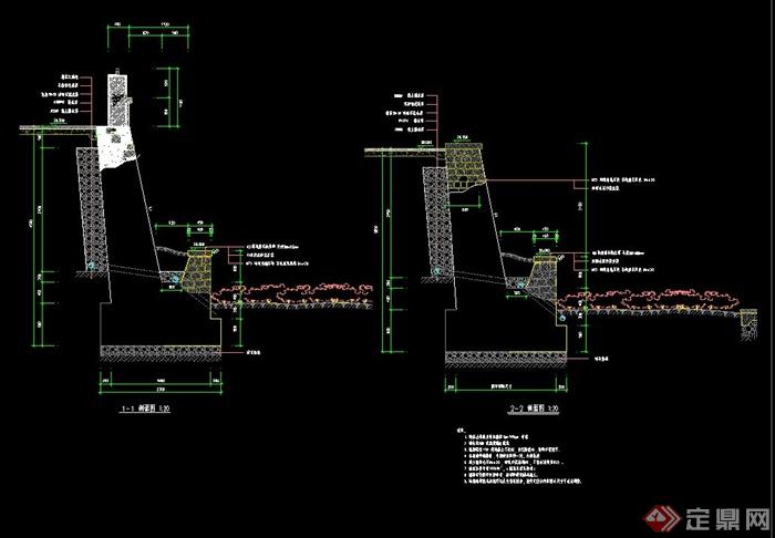 挡土墙设计CAD施工图(2)
