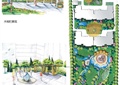 住宅景观规划,水体,园路,花架,喷泉,景墙,乔灌木