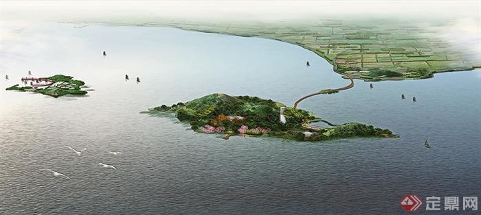 岛屿规划,滨水景观,园桥