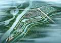 城市规划,河流景观,道路,住宅景观