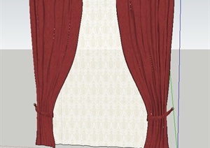 现代风格窗帘设计SU(草图大师)模型