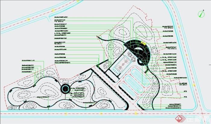 某地白龙镇公园景观规划设计CAD施工图(2)