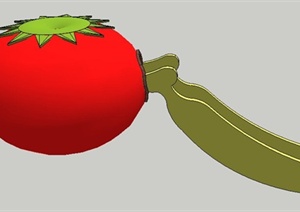 西红柿与香蕉状儿童滑梯设计SU(草图大师)模型