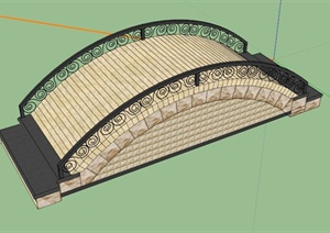 某欧式小拱桥设计SU(草图大师)模型