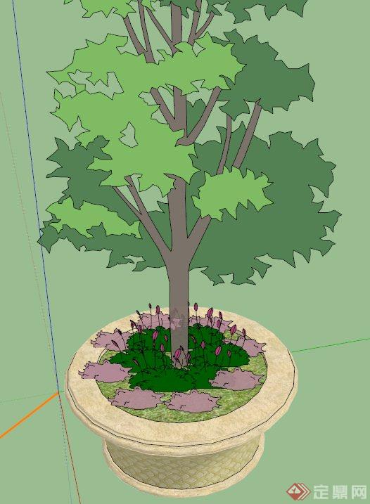 圆形树池设计SU模型(1)