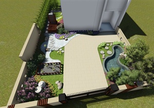 别墅庭院景观lumion模型