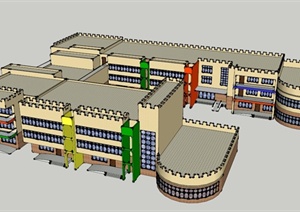 幼儿园建筑设计SU(草图大师)模型