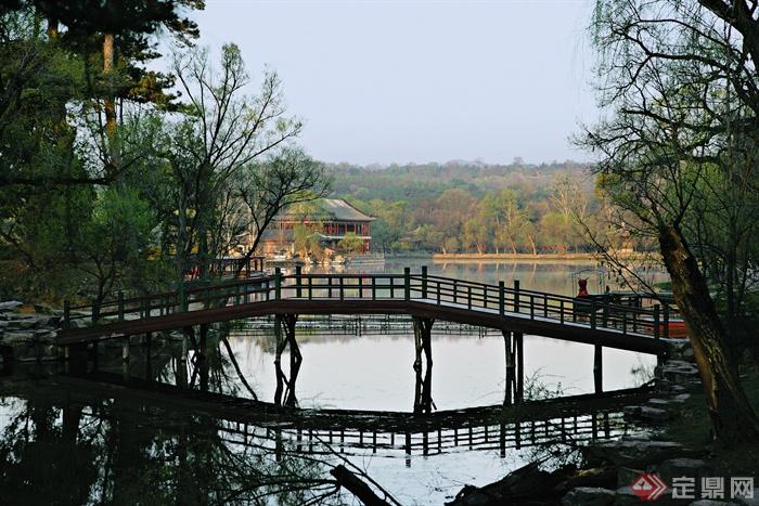 园桥,拱桥,木桥,水景