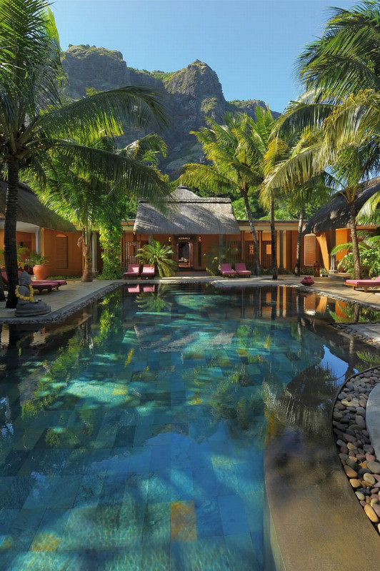 泳池,泳池景观,凉亭,酒店景观棕榈