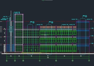 四层办公楼建筑设计CAD施工图