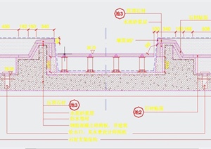 园林景观水池万能支撑器架空系统设计CAD图纸