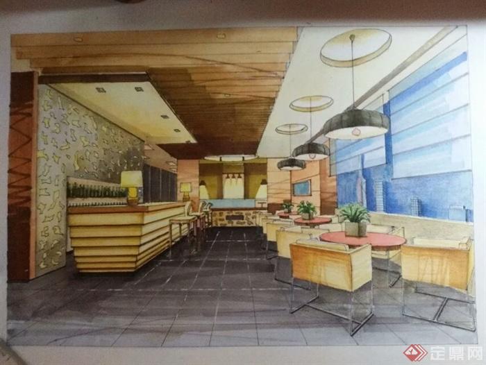 餐厅,餐厅装饰,餐厅空间,餐厅手绘图