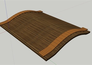木质小拱桥设计SU(草图大师)模型