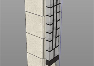 新古典矮灯柱设计SU(草图大师)模型