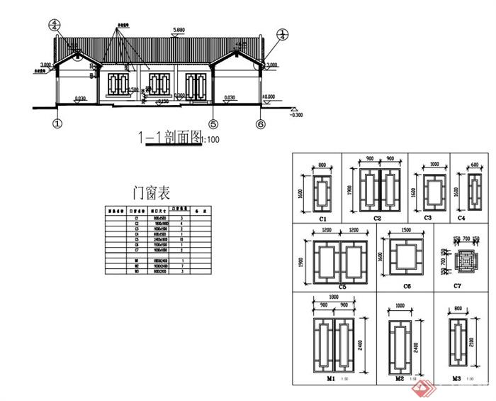 古典中式二层住宅建筑设计PDF施工图(2)