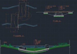 园林景观五款步行桥设计CAD详图