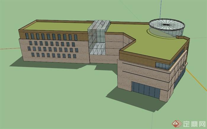 现代医院建筑设计SU模型(1)