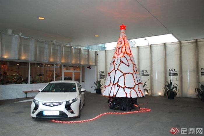 圣诞树,汽车
