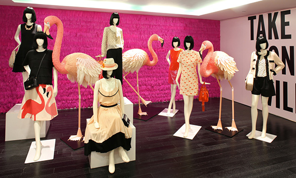 火烈鸟,模特,雕塑,形象墙,展示厅