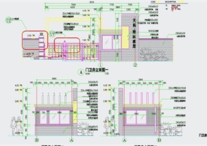 高档小区门房设计CAD全套施工图（建筑和结构）