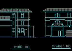现代三层别墅建筑设计方案图