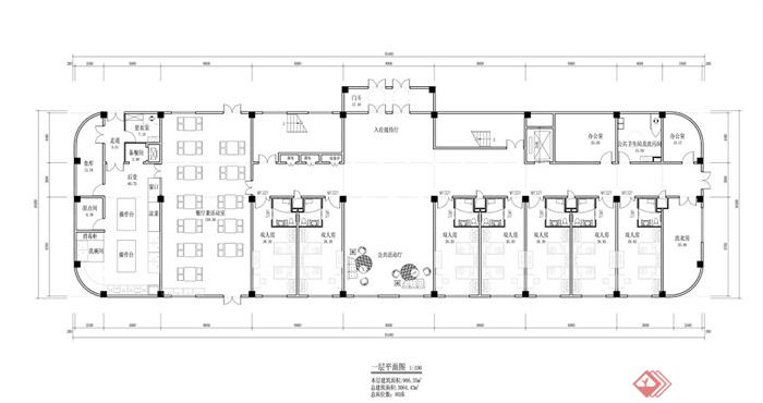 现代某多层养老院建筑设计CAD方案图与JPG图(3)
