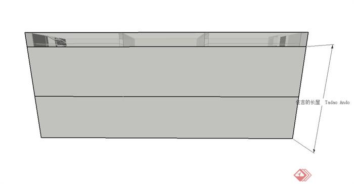 某两层住吉的长屋建筑设计SU模型(1)