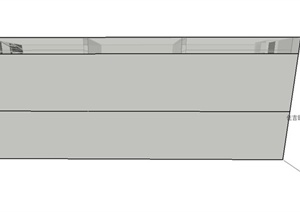 某两层住吉的长屋建筑设计SU(草图大师)模型