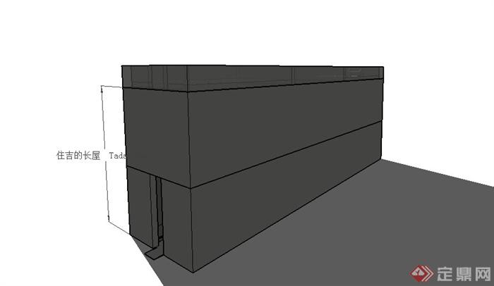 某两层住吉的长屋建筑设计SU模型(3)